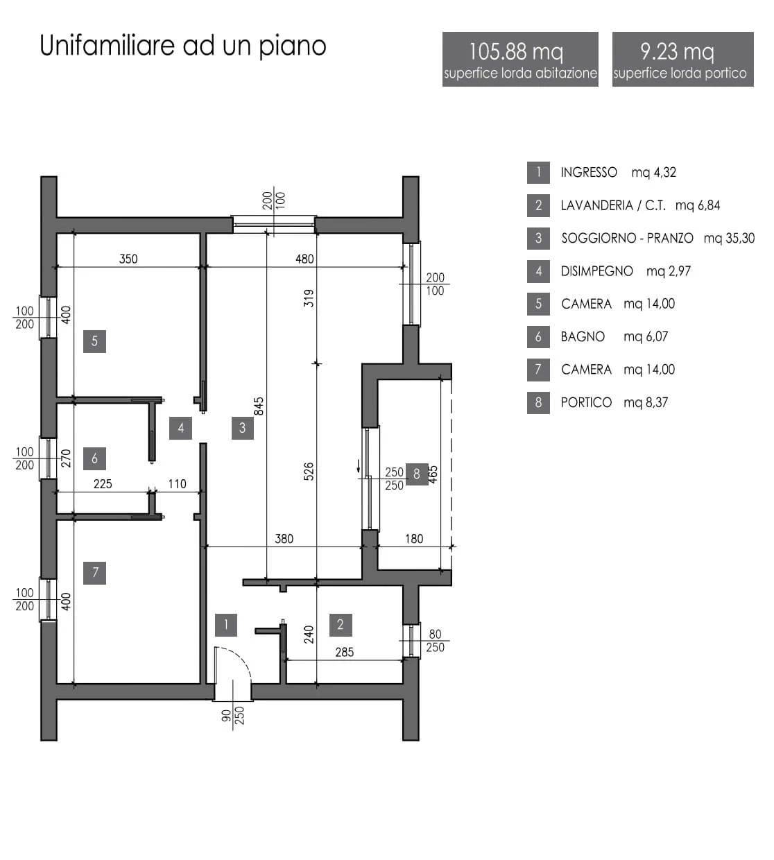 Planimetria 1 Villa Francesca