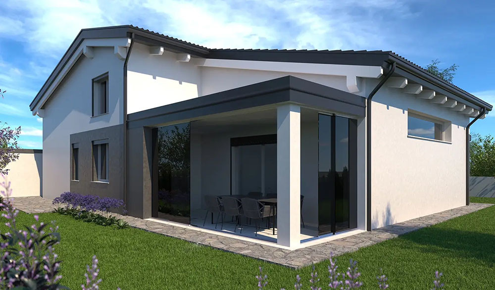Villa Irene con patio e sedie a Bologna